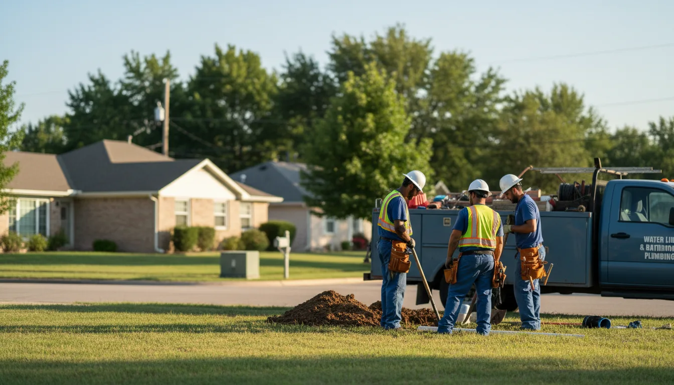 Residential water line and bathroom plumbing service in Buckholts, TX